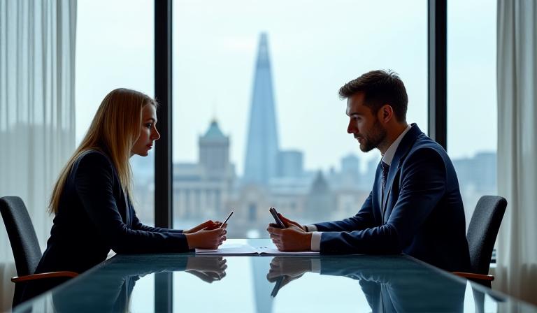 Professional consultation in a London office setting